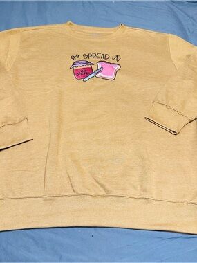 Spread It Graphic Crewneck Sweatshirt - Tan